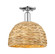 Arcadia One Light Semi-Flush Mount in Polished Chrome (405|7161CPCRBD12NAT)