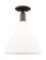 Arcadia One Light Semi-Flush Mount in Oil Rubbed Bronze (405|7161COBGBC121)