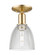 Arcadia One Light Semi-Flush Mount in Champagne Bronze (405|7161CCBG382)