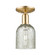 Arcadia One Light Semi-Flush Mount in Champagne Bronze (405|7161CCBG259)