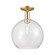 Arcadia One Light Semi-Flush Mount in Champagne Bronze (405|7161CCBG12412)