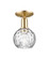 Arcadia One Light Semi-Flush Mount in Champagne Bronze (405|7161CCBG12156)