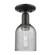 Arcadia One Light Semi-Flush Mount in Matte Black (405|7161CBKG257)