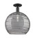 Arcadia One Light Semi-Flush Mount in Matte Black (405|7161CBKG121314SM)