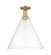 Arcadia One Light Semi-Flush Mount in Brushed Brass (405|7161CBBGBC162)