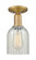 Arcadia One Light Semi-Flush Mount in Brushed Brass (405|7161CBBG2511)