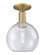 Arcadia One Light Semi-Flush Mount in Brushed Brass (405|7161CBBG1248)