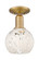 Arcadia One Light Semi-Flush Mount in Brushed Brass (405|7161CBBG12166WM)