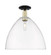 Arcadia One Light Semi-Flush Mount in Black Antique Brass (405|7161CBABGBD162)