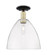Arcadia One Light Semi-Flush Mount in Black Antique Brass (405|7161CBABGBD122)