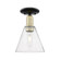 Arcadia One Light Semi-Flush Mount in Black Antique Brass (405|7161CBABGBC84)
