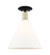 Arcadia One Light Semi-Flush Mount in Black Antique Brass (405|7161CBABGBC121)