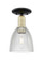 Arcadia One Light Semi-Flush Mount in Black Antique Brass (405|7161CBABG382)