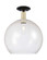 Arcadia One Light Semi-Flush Mount in Black Antique Brass (405|7161CBABG12414)