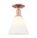 Arcadia One Light Semi-Flush Mount in Antique Copper (405|7161CACGBC81)