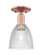 Arcadia One Light Semi-Flush Mount in Antique Copper (405|7161CACG382)