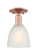 Arcadia One Light Semi-Flush Mount in Antique Copper (405|7161CACG381)