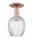 Arcadia One Light Semi-Flush Mount in Antique Copper (405|7161CACG292)