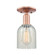 Arcadia One Light Semi-Flush Mount in Antique Copper (405|7161CACG2511)