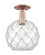 Arcadia One Light Semi-Flush Mount in Antique Copper (405|7161CACG12210RW)