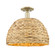 Arcadia One Light Semi-Flush Mount in Antique Brass (405|7161CABRBD16NAT)