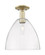 Arcadia One Light Semi-Flush Mount in Antique Brass (405|7161CABGBD122)