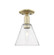 Arcadia One Light Semi-Flush Mount in Antique Brass (405|7161CABGBC84)