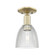 Arcadia One Light Semi-Flush Mount in Antique Brass (405|7161CABG382)