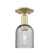 Arcadia One Light Semi-Flush Mount in Antique Brass (405|7161CABG257)