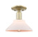 Arcadia One Light Semi-Flush Mount in Antique Brass (405|7161CABG131)