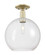 Arcadia One Light Semi-Flush Mount in Antique Brass (405|7161CABG12212)