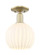 Arcadia One Light Semi-Flush Mount in Antique Brass (405|7161CABG12178WV)