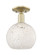 Arcadia One Light Semi-Flush Mount in Antique Brass (405|7161CABG12168WM)