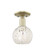 Arcadia One Light Semi-Flush Mount in Antique Brass (405|7161CABG12166WM)