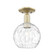 Arcadia One Light Semi-Flush Mount in Antique Brass (405|7161CABG12158)