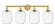 Edison Four Light Bath Vanity in Satin Gold (405|6164WSGG4607CL)