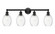Edison Four Light Bath Vanity in Matte Black (405|6164WBKG4596CL)