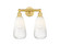 Edison Two Light Bath Vanity in Satin Gold (405|6162WSGG4806OP)