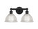 Edison Two Light Bath Vanity in Matte Black (405|6162WBKG422)