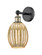 Edison One Light Wall Sconce in Black Antique Brass (405|6161WBABG4596ME)