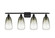 Ballston Four Light Bath Vanity in Matte Black (405|5164WBKG4806SL)