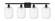 Ballston Four Light Bath Vanity in Matte Black (405|5164WBKG4607CL)