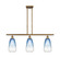 Ballston Three Light Island Pendant in Brushed Brass (405|5163IBBG4806SB)