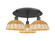 Ballston Three Light Semi-Flush Mount in Matte Black (405|5163CBKNBD29NAT)