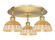 Ballston Three Light Semi-Flush Mount in Brushed Brass (405|5163CBBNBD275NAT)