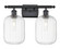 Ballston Two Light Bath Vanity in Matte Black (405|5162WBKG4607CL)
