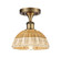 Ballston One Light Semi-Flush Mount in Brushed Brass (405|5161CBBNBD275NAT)