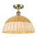 Ballston One Light Semi-Flush Mount in Antique Brass (405|5161CABNBD216NAT)