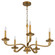 Chantelle Five Light Chandelier in Brushed Brass (19|6240547)