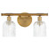 Meriam Two Light Wall Mount in Brushed Brass (19|593247)